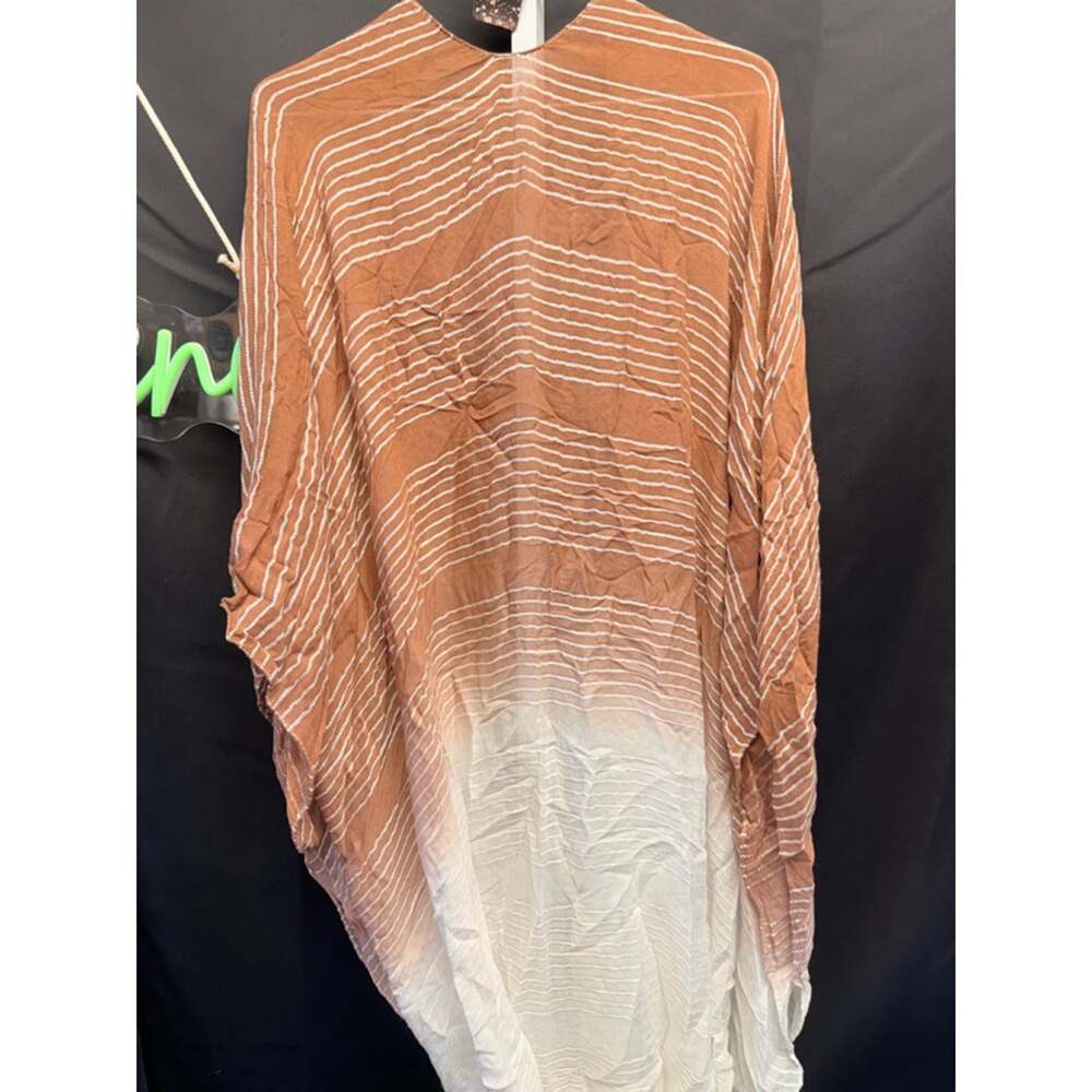 Raj Kimono One Size Brown and White